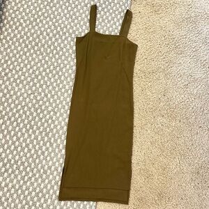 Moss Green midi tank dress